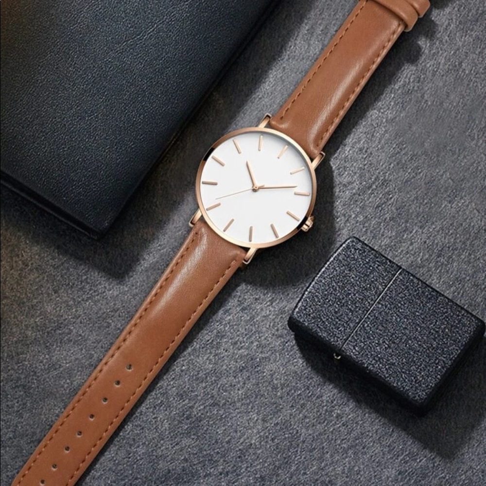 Men Round Pointer Quartz Watch - Picture 2 of 3